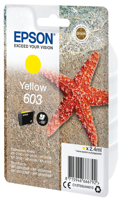 EAN 8715946666808 - Epson C13T03U44020 cartucho de tinta 1 pieza(s) Original Rendimiento estándar Amarillo imagen 2