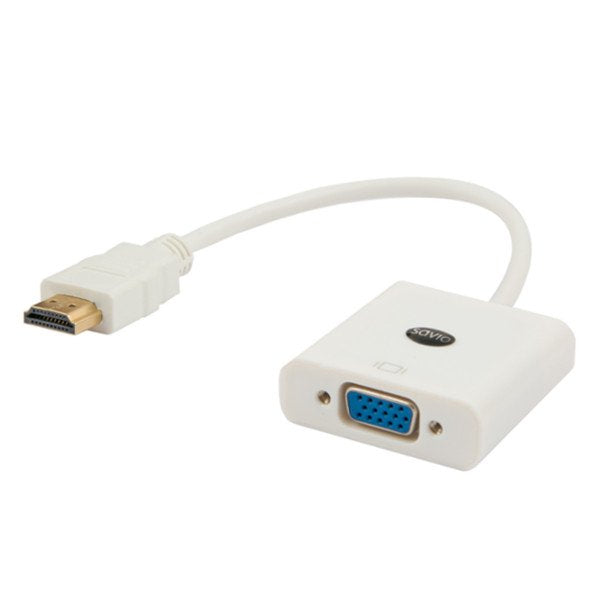 EAN 5901986040040 - Savio CL-27 adaptador de cable de vídeo 0,2 m VGA (D-Sub) HDMI tipo A (Estándar) Blanco imagen 1