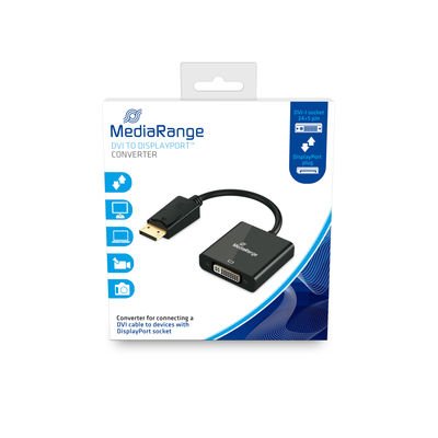EAN 4260459615750 - MediaRange MRCS174 adaptador de cable de vídeo 0,15 m DVI DisplayPort Negro imagen 1