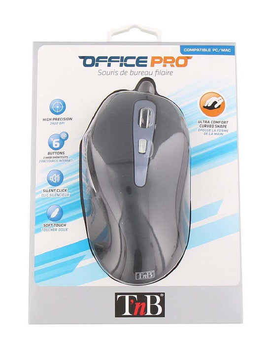 EAN 3303170077573 - T'nB MOFFICE ratón Oficina mano derecha USB tipo A Óptico 2400 DPI imagen 3
