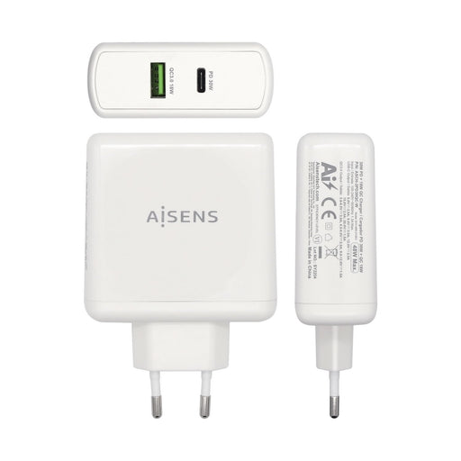 EAN 8436574706222 - AISENS ASCH-2PD30QC-W cargador de dispositivo móvil GPS, Mando para videojuegos, MP3, MP4, Teléfono móvil imagen 2
