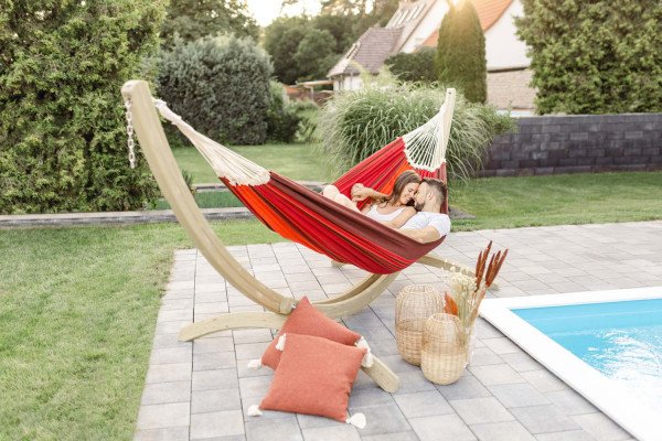 EAN 4030454001649 - AMAZONAS AZ-1019300 hamaca Hamaca colgante 3 personas(s) Algodón, Poliéster Terracota imagen 4