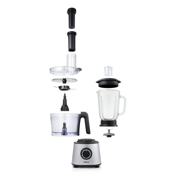 EAN 8713016085436 - Tristar MX-4823 robot de cocina 600 W 1,5 L Negro, Acero inoxidable, Transparente imagen 17