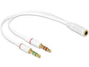 EAN 4043619655854 - DeLOCK 65585 cable de audio 0,2 m 2 x 3.5mm 3,5mm Blanco imagen 1