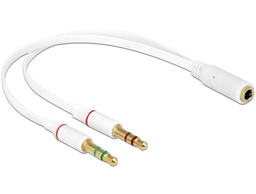 EAN 4043619655854 - DeLOCK 65585 cable de audio 0,2 m 2 x 3.5mm 3,5mm Blanco imagen 1