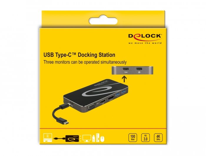 EAN 4043619877737 - DeLOCK 87773 base para portátil y replicador de puertos Alámbrico USB 3.2 Gen 1 (3.1 Gen 1) Type-C Negro imagen 7