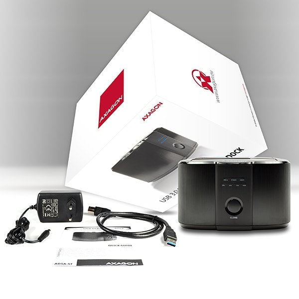 EAN 8595247903082 - Axagon ADSA-ST base de conexión para disco duro USB 3.2 Gen 1 (3.1 Gen 1) Type-B Negro imagen 22