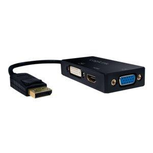 EAN 4052792046168 - LogiLink CV0109 adaptador de cable de vídeo 0,15 m DisplayPort VGA + HDMI + DVI Negro imagen 2