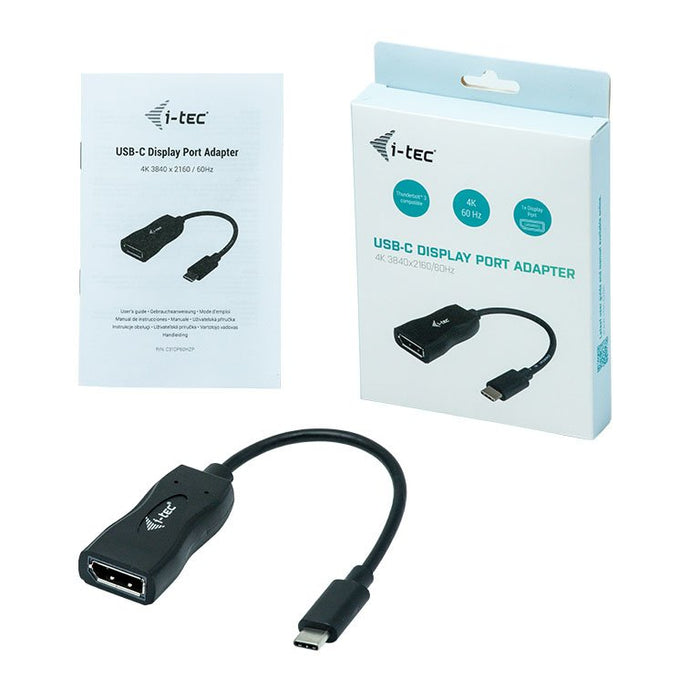EAN 8595611703003 - i-tec C31DP60HZP adaptador de cable de vídeo 0,15 m USB-C 3.1 DisplayPort Negro imagen 4