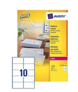 EAN 5014702005169 - Avery L7173-100 etiqueta para dirección Etiqueta autoadhesiva Blanco imagen 1