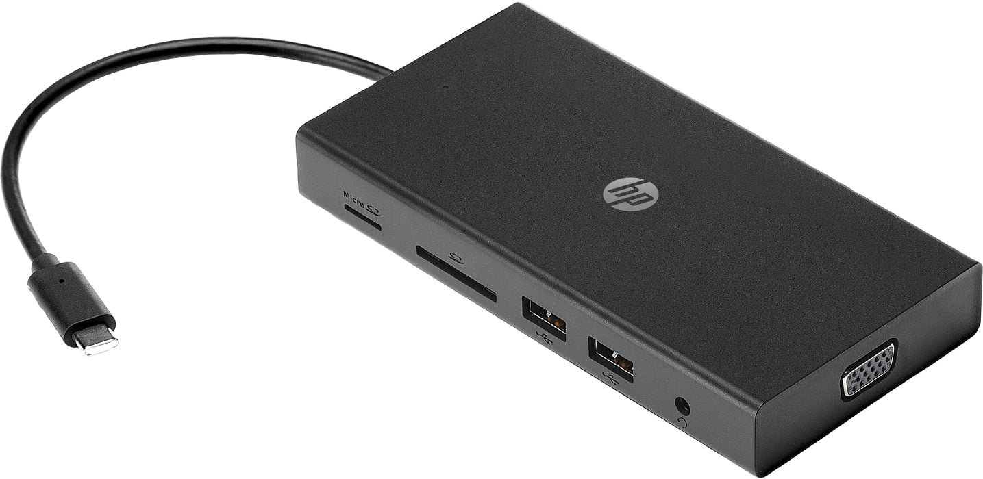EAN 0195122255237 - HP Travel USB-C Multi Port Hub Alámbrico USB 3.2 Gen 1 (3.1 Gen 1) Type-C Negro imagen 2
