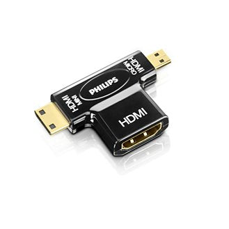 EAN 6959033844447 - Philips SWV2429W/10 cambiador de género para cable HDMI Mini/HDMI Micro HDMI Negro imagen 1