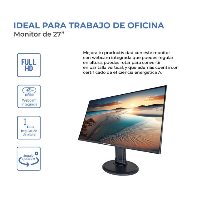 EAN 8435207807190 - PUNTO INFORMÁTICO PiP2700V LED display 68,6 cm (27") 1920 x 1080 Pixeles Full HD Negro imagen 5