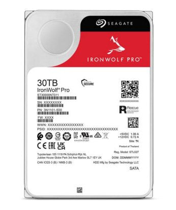 EAN 8719706435819 - Seagate IronWolf Pro ST30000NT011 disco duro interno 30 TB 7200 RPM 512 MB 3.5" Serial ATA III imagen 1