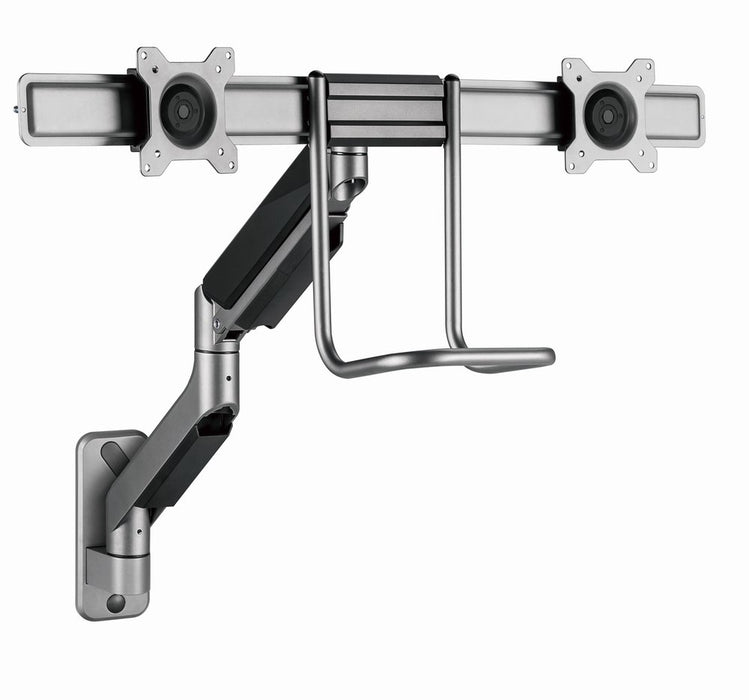 EAN 8716309127660 - Gembird Laikiklis Adjustable wall 2-display mounting arm 17-32inch iki 8kg imagen 1