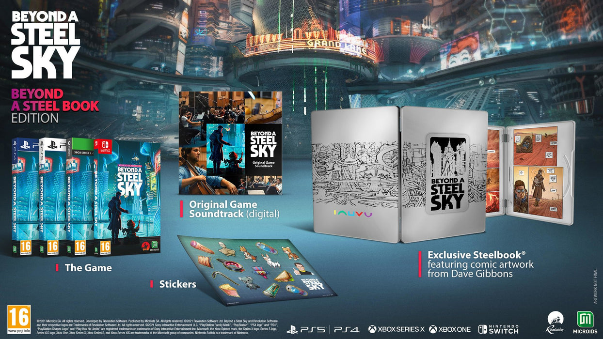 EAN 3760156487786 - Microids Beyond a Steel Sky - Steel Book Edition Steelbook (caja metálica) Plurilingüe Nintendo Switch imagen 3