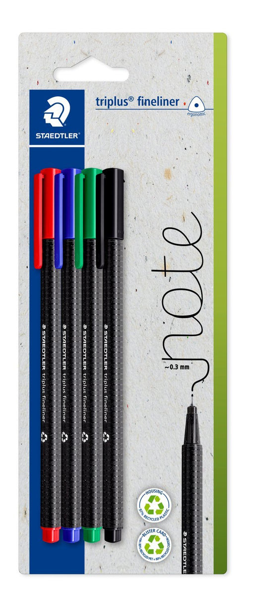 EAN 4007817165881 - Staedtler 334-S BK4 rotulador de punta fina Ultrafino Negro, Azul, Verde, Rojo 4 pieza(s) imagen 1
