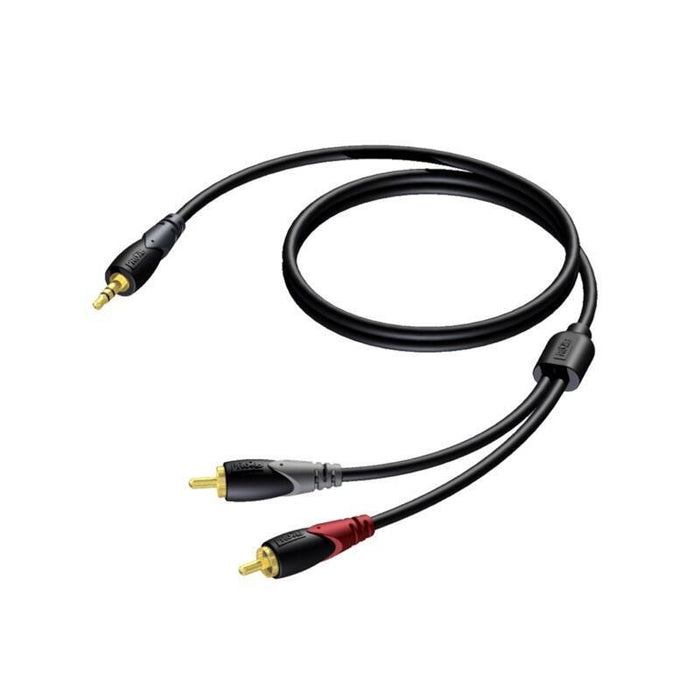 3,5 Mm Jack Male Stereo -2x Rca/Cinch Male 5 M