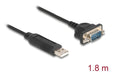 EAN 4043619673216 - DeLOCK 67321 cable de serie Negro 1,8 m USB tipo A RS-232 imagen 2