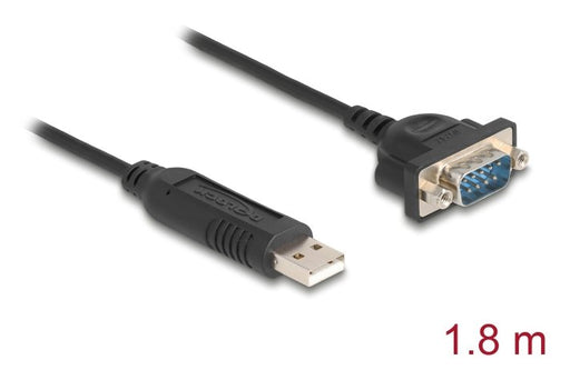 EAN 4043619673216 - DeLOCK 67321 cable de serie Negro 1,8 m USB tipo A RS-232 imagen 2