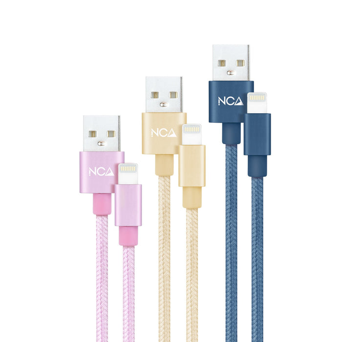 EAN 8433281012714 - Nanocable 10.10.0401-CO2 cable de conector Lightning Azul, Oro, Rosa imagen 1
