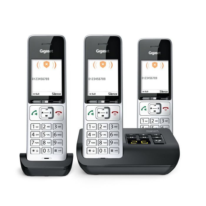 EAN 4250366866659 - Gigaset COMFORT 500A Trio Teléfono DECT/analógico Identificador de llamadas Negro, Plata imagen 7