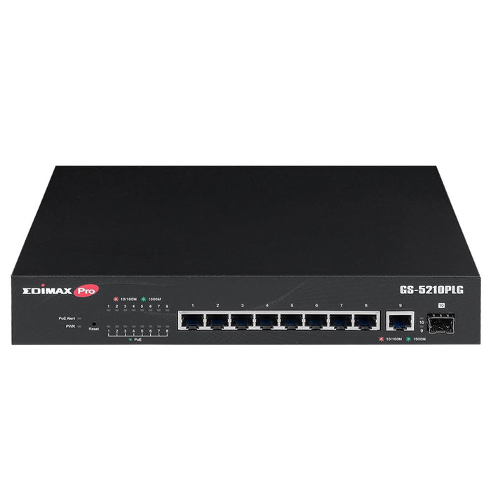 EAN 4717964704771 - Edimax Switch GS-5210PLG Gestionado Gigabit Ethernet (10/100/1000) Energía sobre Ethernet (PoE) Negro imagen 4