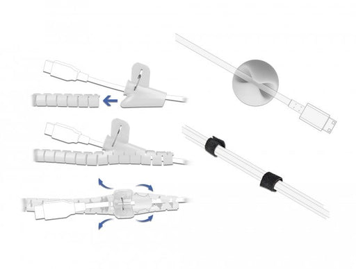 EAN 4043619183920 - DeLOCK 18392 organizador de cables Escritorio/pared Tubo flexible para protección de cables Negro, Gris,  imagen 2