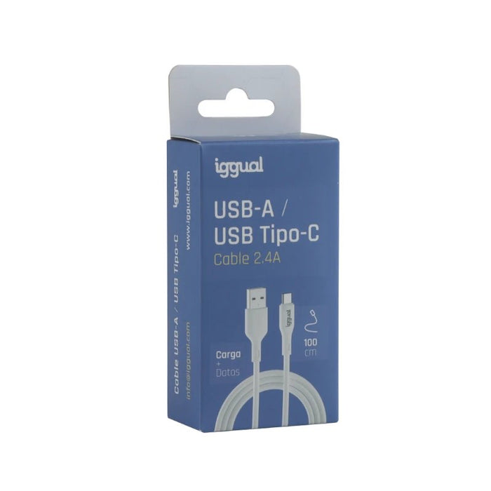 EAN 8435364316948 - iggual IGG316948 cable USB USB 2.0 1 m USB A USB C Blanco imagen 3