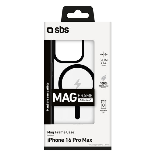 EAN 8018417482397 - SBS Mag frame funda para teléfono móvil 17,5 cm (6.9") Negro, Transparente imagen 2