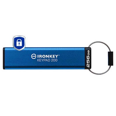 EAN 0740617338904 - Kingston Technology IronKey Keypad 200 unidad flash USB USB tipo A 3.2 Gen 1 (3.1 Gen 1) Azul imagen 1