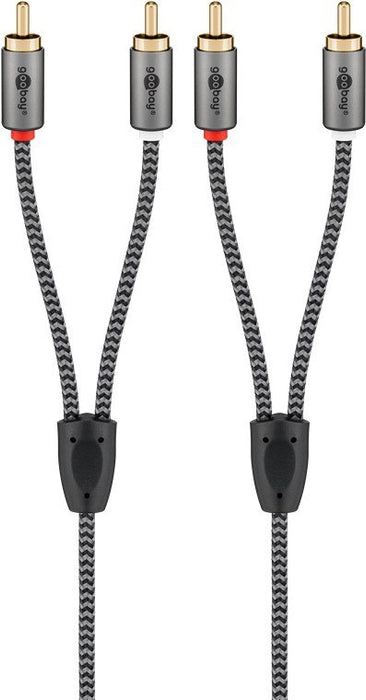 EAN 4040849652950 - Goobay 65295 cable de audio 5 m 2 x RCA Negro, Plata imagen 3