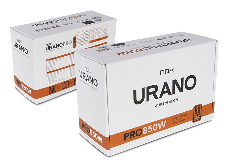 EAN 8436587976025 - NOX Urano PRO White 850W Bronze unidad de fuente de alimentación ATX Blanco imagen 10