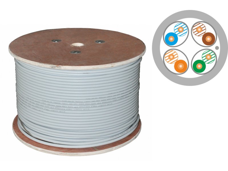 EAN 5901738557413 - Alantec KIF6ALSOH500D cable de red Blanco 500 m Cat6a U/FTP (STP) imagen 1