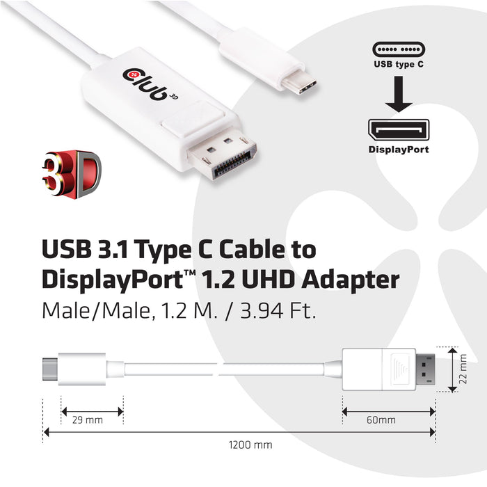 EAN 8719214470616 - CLUB3D CAC-1517 cambiador de género para cable USB Type C Blanco imagen 4