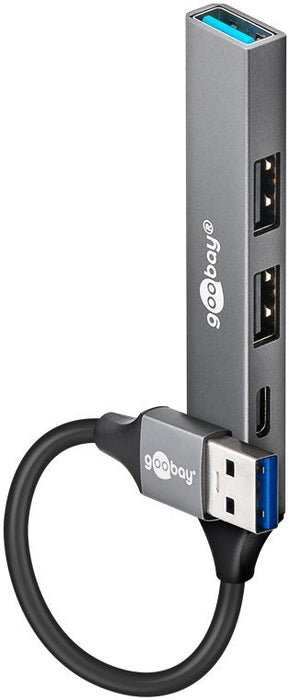 EAN 4040849744587 - Goobay 74458 hub de interfaz USB 3.2 Gen 1 (3.1 Gen 1) Type-A 5000 Mbit/s Gris claro imagen 1