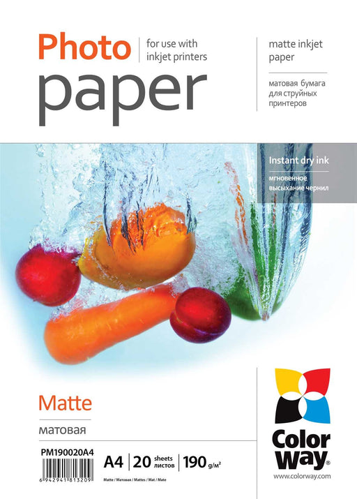 EAN 6942941813209 - Colorway PM190020A4 papel fotográfico A4 Mate imagen 1