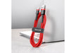 EAN 6953156278226 - Baseus Cafule cable USB USB 2.0 2 m USB A USB C Rojo imagen 3