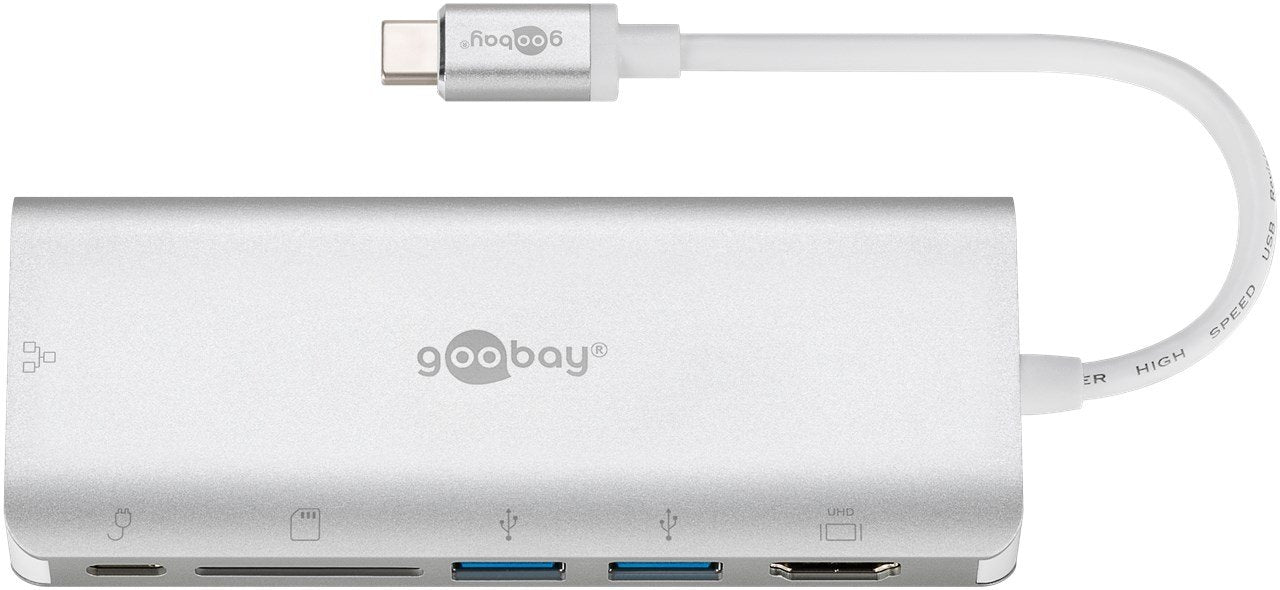 EAN 4040849767883 - Goobay 76788 base para portátil y replicador de puertos USB Tipo C Plata imagen 1