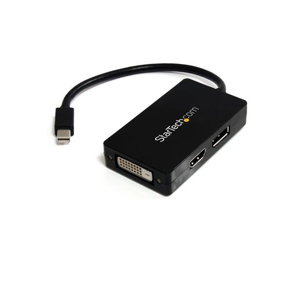 EAN 0065030844338 - StarTech.com MDP2DPDVHD adaptador de cable de vídeo 0,15 m DisplayPort + DVI-D + HDMI Negro imagen 1