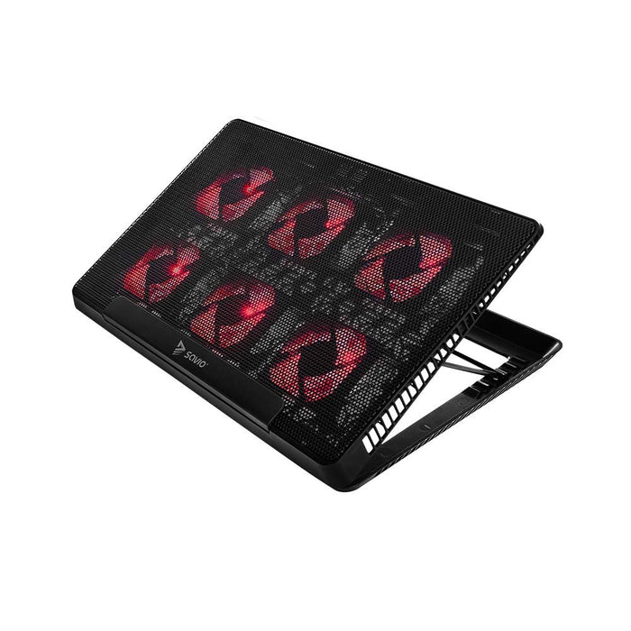 EAN 5901986047575 - Savio Laptop cooling pad 6 backlit fans 2000 RPM COS-01 almohadilla fría 43,9 cm (17.3") Negro, Rojo imagen 1