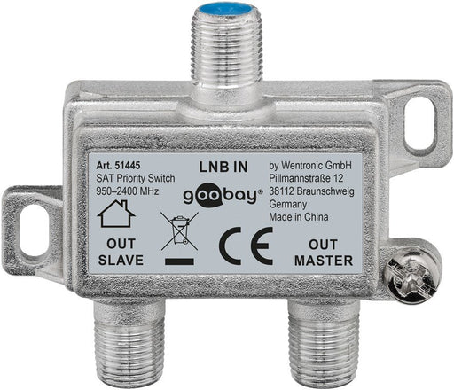 EAN 4040849514456 - Goobay 51445 cable divisor y combinador Divisor de señal para cable coaxial Plata imagen 1