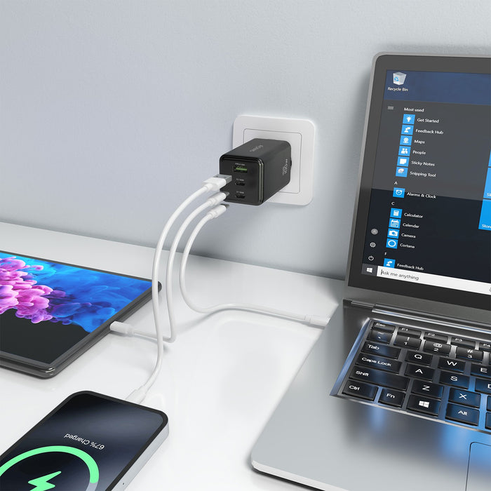 EAN 8435739903186 - AISENS ASCH-100W3P052-BK cargador de dispositivo móvil Universal Corriente alterna Carga rápida Interior imagen 6