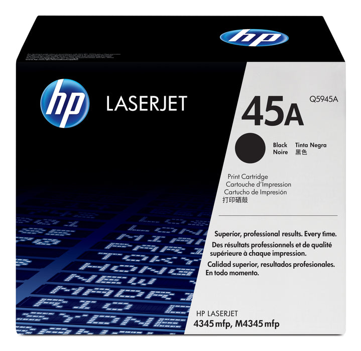 EAN 0829160296197 - HP 45A Black Original LaserJet Toner Cartridge cartucho de tóner 1 pieza(s) imagen 1