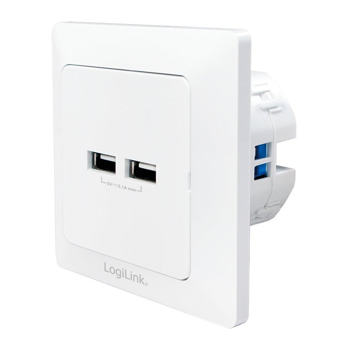 EAN 4052792047707 - LogiLink PA0163 toma de corriente 2x USB Blanco imagen 2