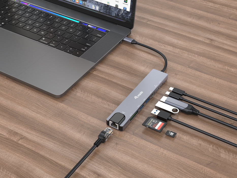 EAN 4015867239735 - Equip 133497 base para portátil y replicador de puertos Alámbrico USB Tipo C Negro, Gris imagen 3