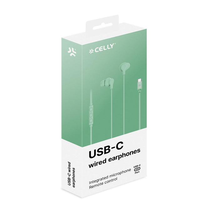 EAN 8021735218661 - Celly UP1600TYPECGN auricular y casco Auriculares Alámbrico Dentro de oído Llamadas/Música USB Tipo C Ver imagen 5