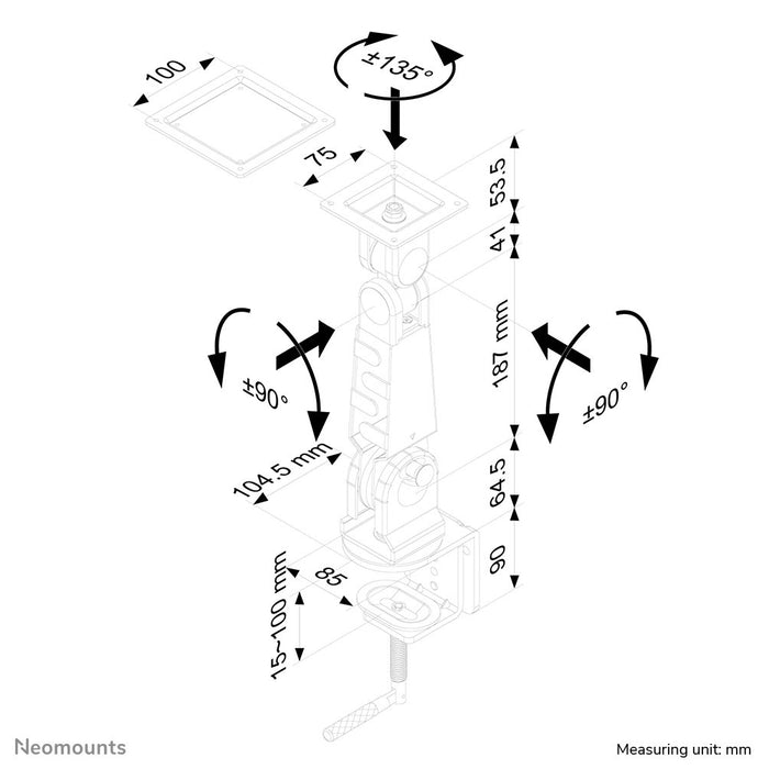 EAN 8717371440145 - Neomounts FPMA-D400 soporte para monitor 76,2 cm (30") Escritorio Gris imagen 3