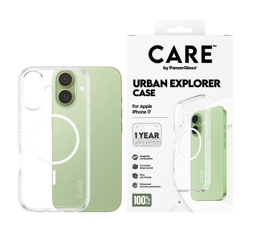 EAN 5715685026836 - PanzerGlass CARE by ® Flagship Case Transparent Urban Explorer w. White MagSafe iPhone 17 funda para telé imagen 2