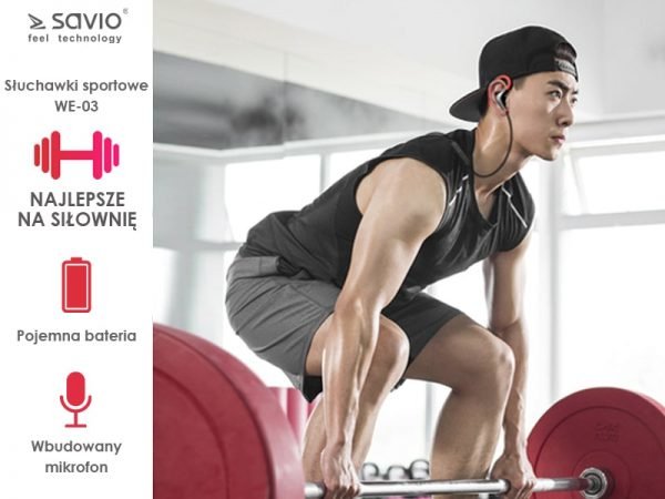 EAN 5901986044864 - Savio WE-03 auricular y casco Auriculares Inalámbrico Dentro de oído Deportes Bluetooth Negro imagen 7